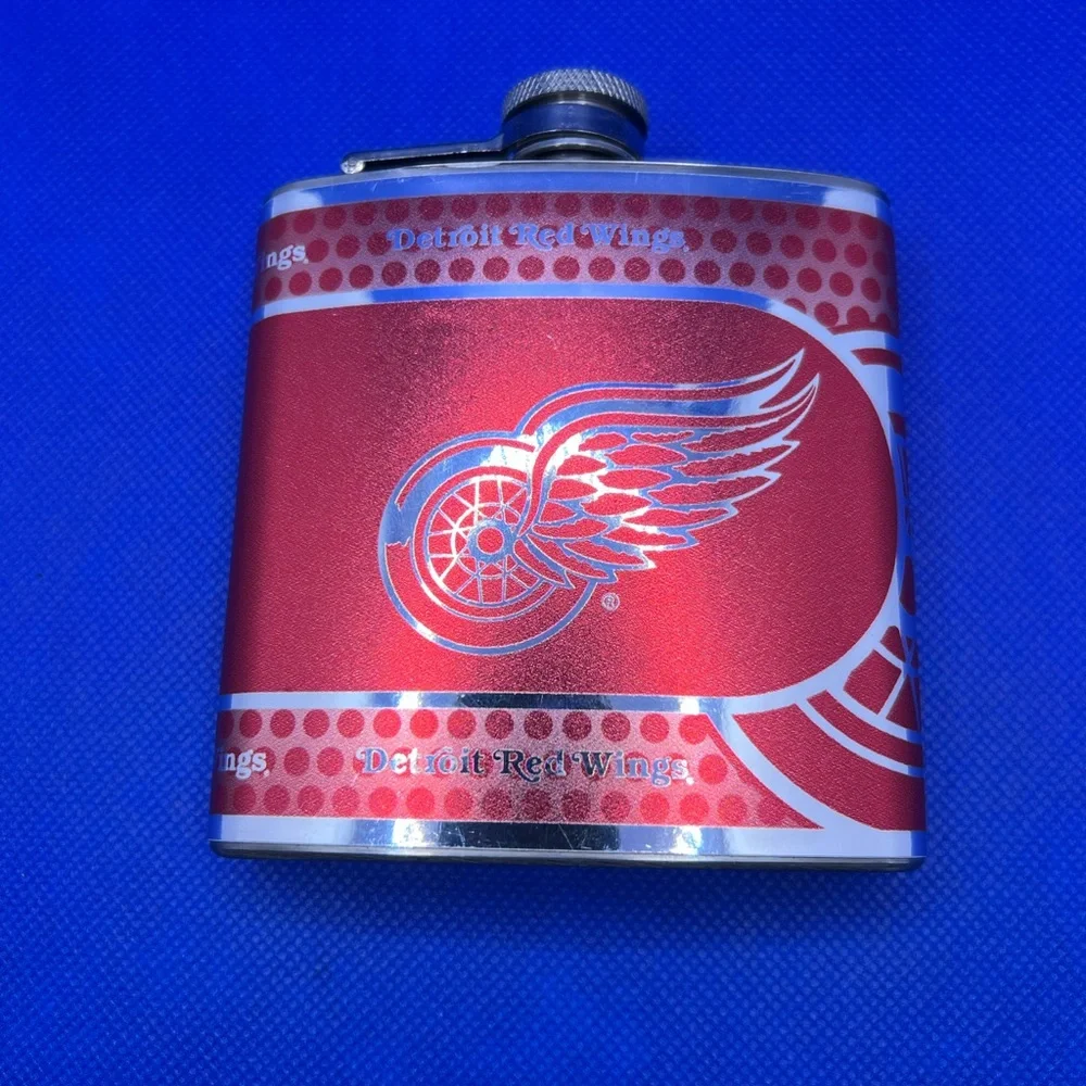 Detroit Red Wings Red Flask